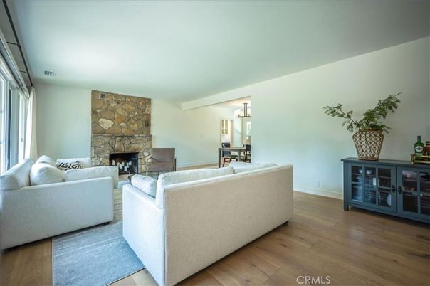 Fireplace, Interior, Living room, Stone Walls, Wood Texture Flooring