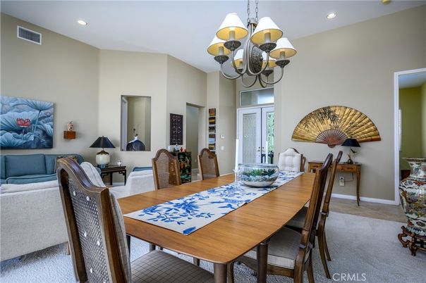 Chandelier, Dining room, Interior, Recessed Lighting