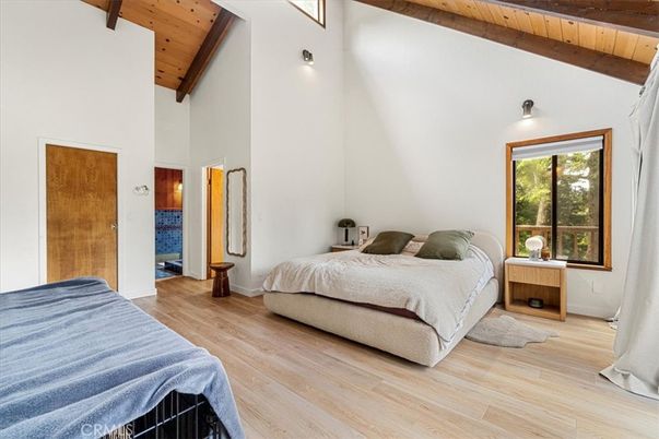 Bedroom, Interior, Wooden Beams, Wooden Ceilings, Wood Texture Flooring