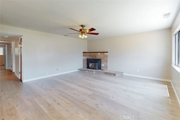 Empty room, Fireplace, Interior, Wood Texture Flooring
