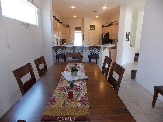 Dining room, Interior, Kitchen, Recessed Lighting, Wood Texture Flooring