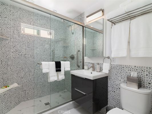 Bathroom, Glass Shower, Interior, Marble