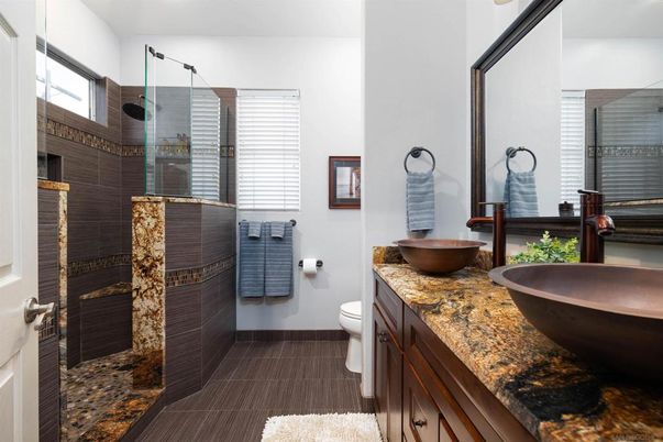 Bathroom, Dual Sink Vanities, Glass Shower, Interior