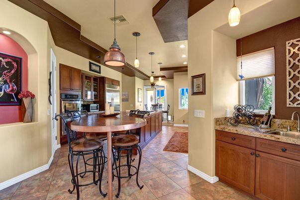 Dining room, Interior, Kitchen, Pendant Lights, Recessed Lighting