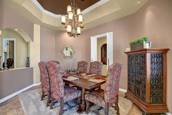 Chandelier, Dining room, Interior, Recessed Lighting