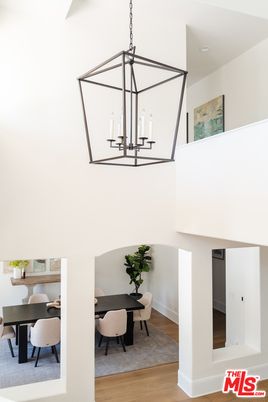 Chandelier, Dining room, Interior, Pendant Lights, Wood Texture Flooring