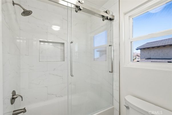Bathroom, Glass Shower, Interior, Marble Walls