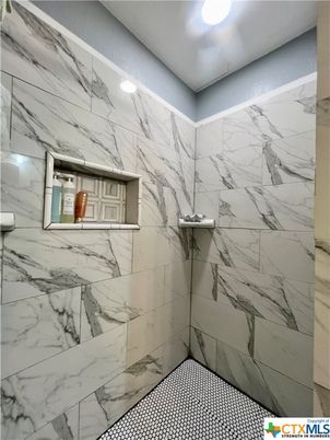 Bathroom, Interior, Marble Walls, Recessed Lighting