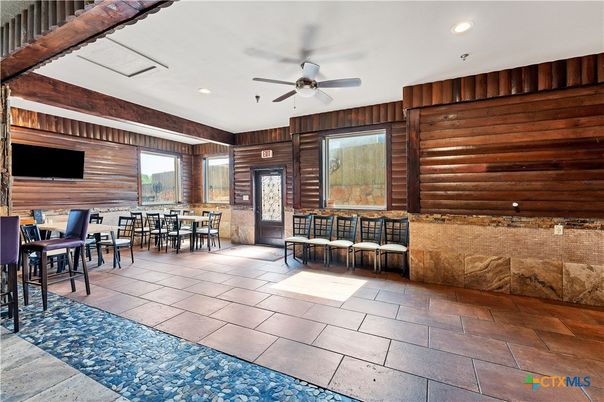 Dining room, Interior, Recessed Lighting, Wooden Walls
