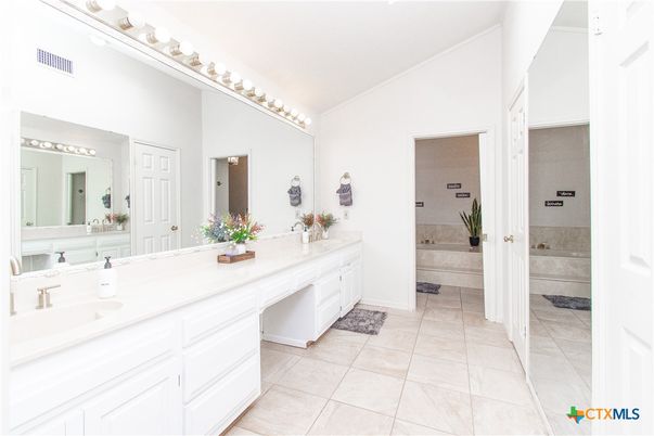 Bathroom, Dual Sink Vanities, Glass Shower, Interior