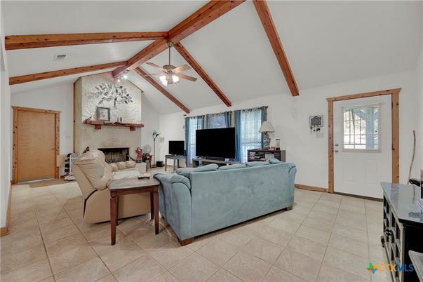 Fireplace, Interior, Living room, Wooden Beams