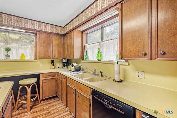 Interior, Kitchen, Wood Texture Flooring