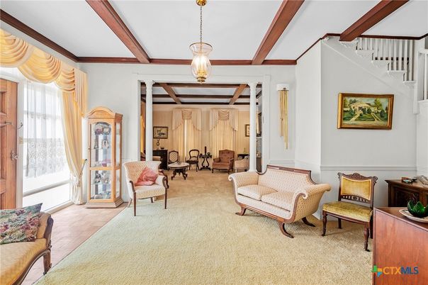 Interior, Living room, Pendant Lights, Wooden Beams