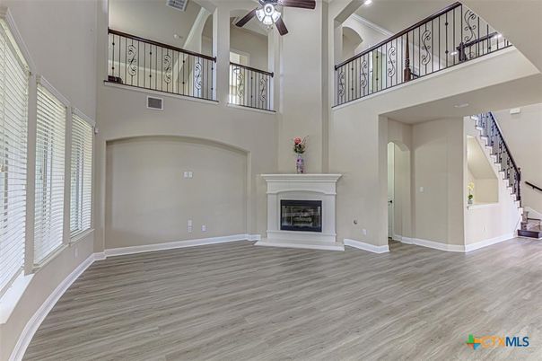 Fireplace, Interior, Wood Texture Flooring