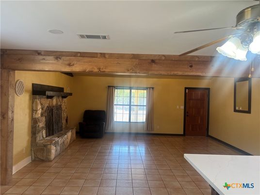 Empty room, Fireplace, Interior, Wooden Walls