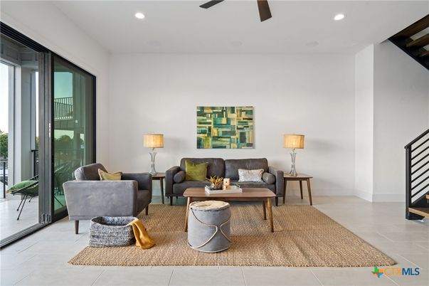 Interior, Living room, Recessed Lighting