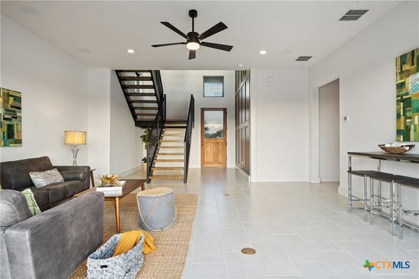 Interior, Living room, Recessed Lighting