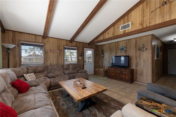 Interior, Living room, Wooden Beams, Wooden Walls