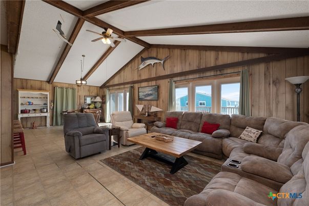 Interior, Living room, Wooden Beams, Wooden Walls