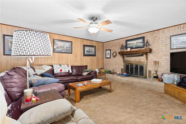 Fireplace, Interior, Living room, Stone Walls, Wooden Walls