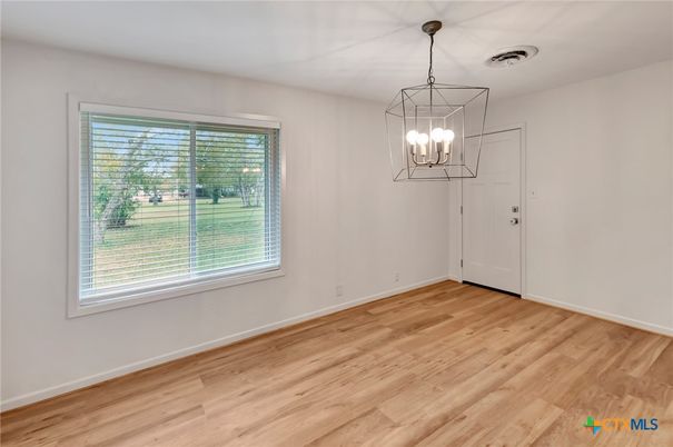 Empty room, Interior, Pendant Lights, Wood Texture Flooring
