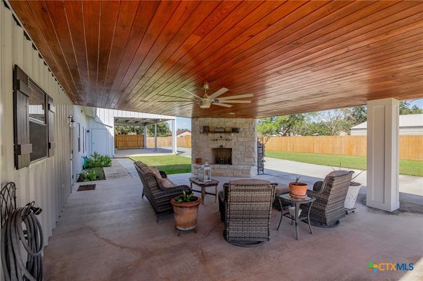 Backyard, Exterior, Fireplace