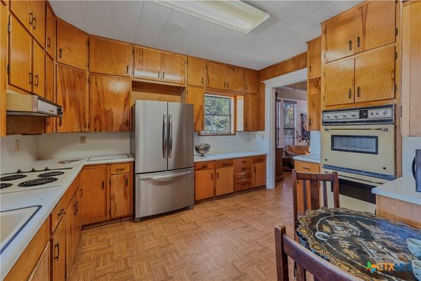 Interior, Kitchen, Wood Texture Flooring