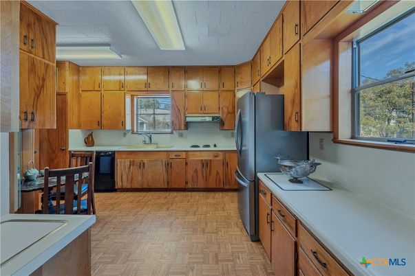 Interior, Kitchen, Wood Texture Flooring