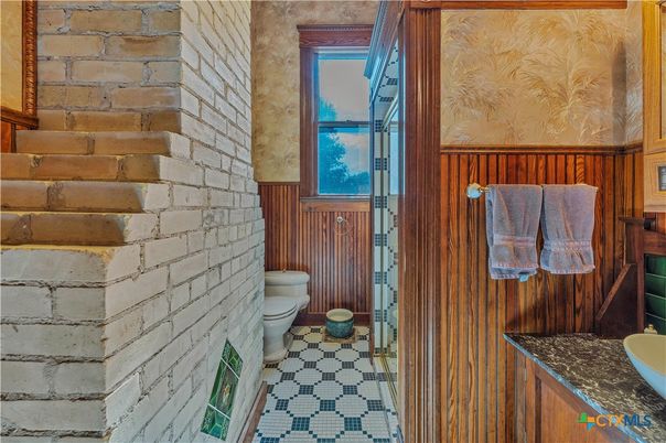 Bathroom, Interior, Stone Walls, Wooden Walls