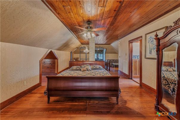 Bedroom, Interior, Wooden Ceilings, Wood Texture Flooring
