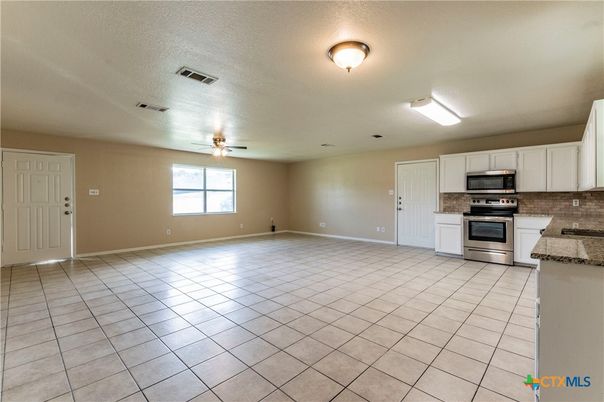 Empty room, Interior, Kitchen, Stainless Steel Appliances