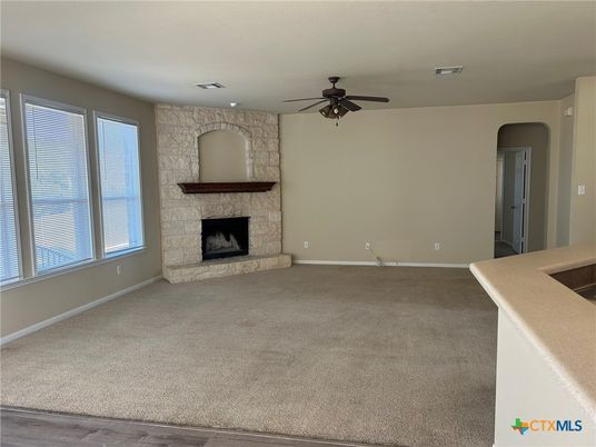 Empty room, Fireplace, Interior, Stone Walls