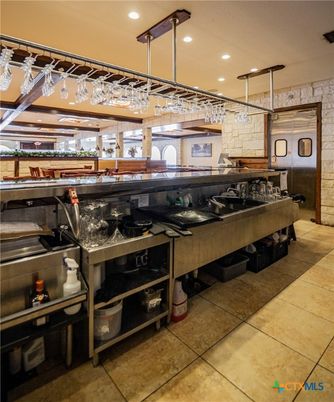 Interior, Kitchen, Recessed Lighting, Stone Walls