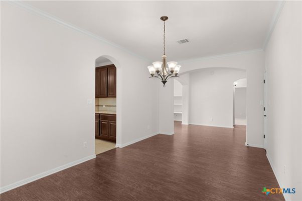 Chandelier, Empty room, Interior, Wood Texture Flooring