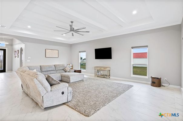 Interior, Living room, Marble, Recessed Lighting