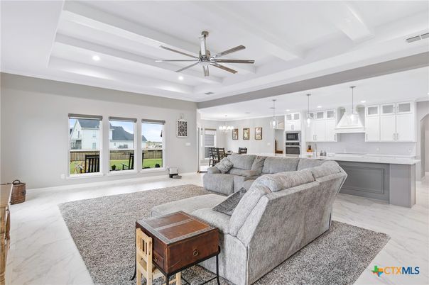 Interior, Kitchen, Living room, Marble, Pendant Lights, Recessed Lighting