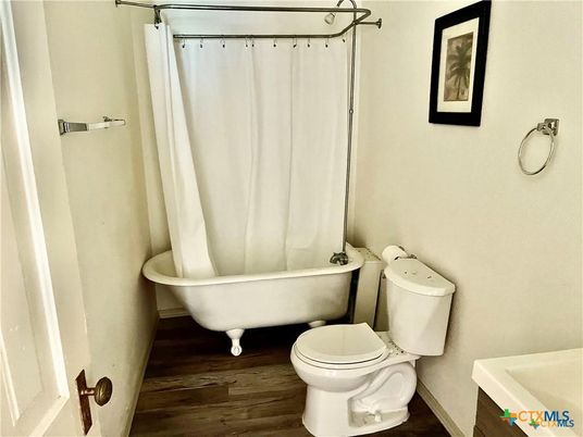 Bathroom, Free Standing Baths, Interior, Wood Texture Flooring