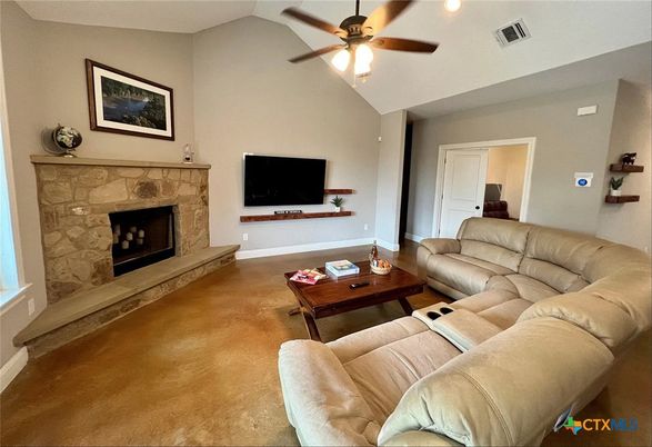 Fireplace, Interior, Living room, Recessed Lighting