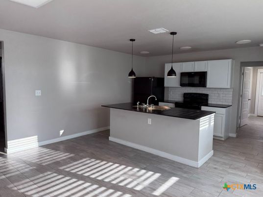 Interior, Kitchen, Pendant Lights, Wood Texture Flooring