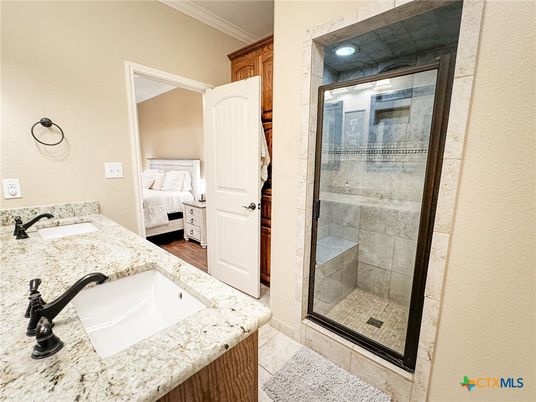 Bathroom, Bedroom, Glass Shower, Interior, Recessed Lighting
