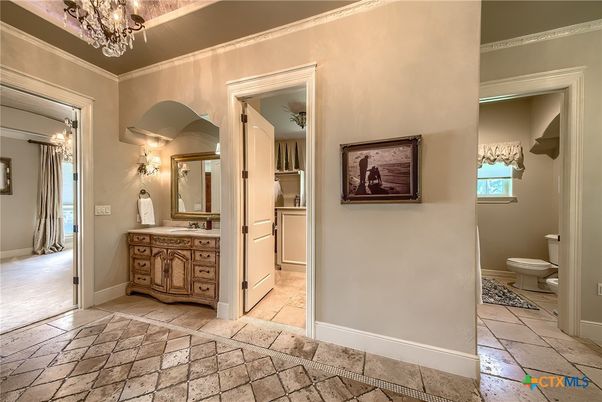 Bathroom, Chandelier, Interior