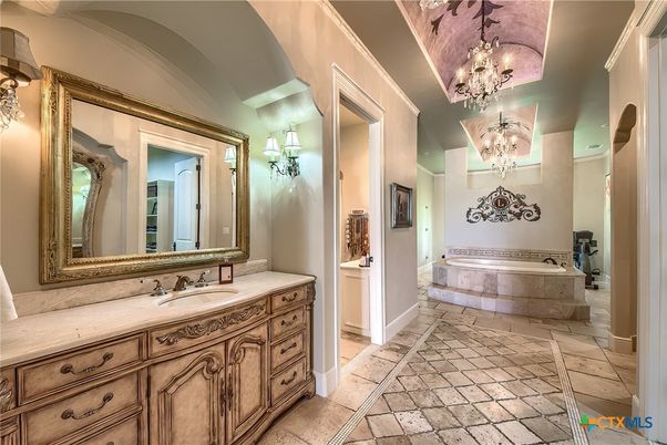 Bathroom, Chandelier, Interior
