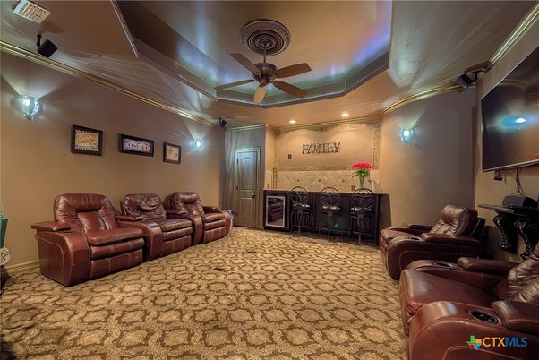Home Theatre Room, Interior, Projection Screen, Recessed Lighting, Theatre Room