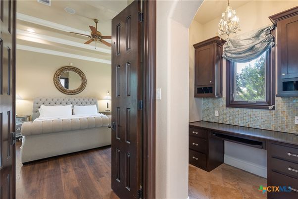 Bedroom, Chandelier, Interior, Wood Texture Flooring