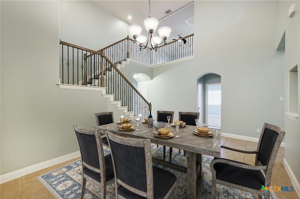 Chandelier, Dining room, Interior, Recessed Lighting
