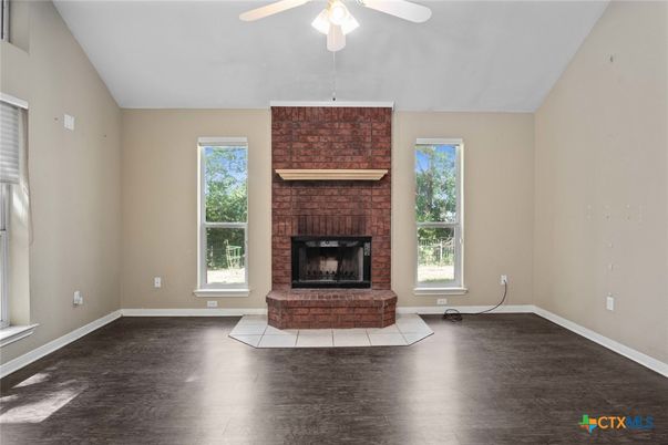 Empty room, Fireplace, Interior, Wood Texture Flooring