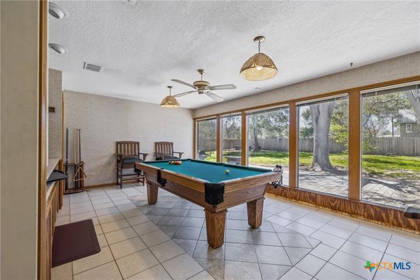 Billiard Table, Game Room, Interior, Pendant Lights