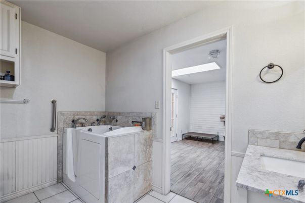 Bathroom, Interior, Wood Texture Flooring