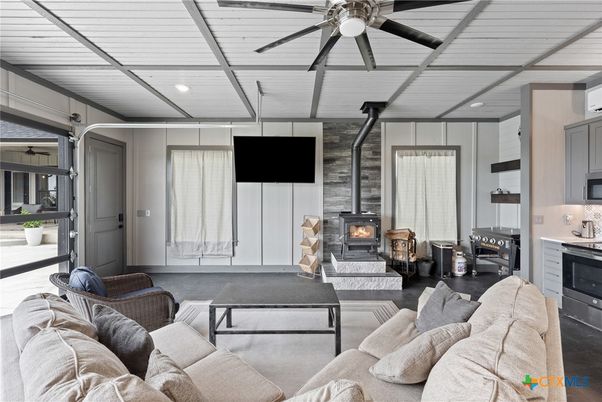 Fireplace, Interior, Living room, Recessed Lighting