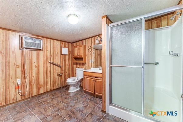 Bathroom, Glass Shower, Interior, Wooden Walls